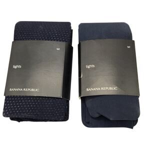 Banana Republic Tall Tights – 2 Pairs – Dotted + Navy Large / XL